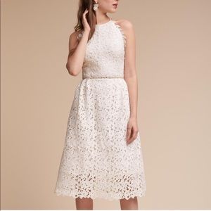 Bhldn / Anthro White Lace Midi Dress